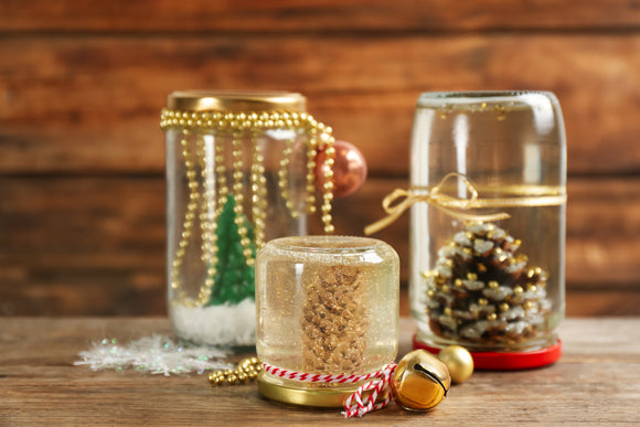 Creating Homemade Christmas Decorations with Glass Jars
