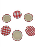 58mm Red & White Gingham twist off lids