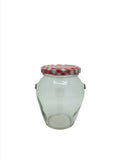 314ml Orcio Jars with 63mm Red & White Gingham lids
