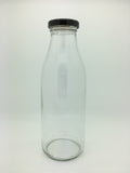 500ml Vintage Milk Bottle with 43mm Black twist lid