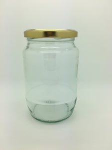 2lb Round Jam Jar with 82mm Gold twist lid