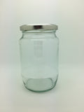 2lb Round Jam Jar with 82mm Silver twist lid