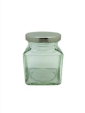 200g Square Food Jar with 53mm Silver lid