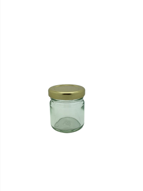 41ml Mini Round Glass Jar with 43mm Gold twist lid