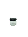 28ml Mini Round Glass Jar with 43mm Black twist lid