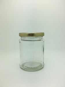 300ml Panelled Round Jam Jar with 70mm twist lid