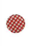 63mm Red & White Gingham Twist Off Lids