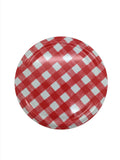 82mm Red & White Gingham Twist Off Lids