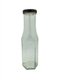 250ml Hexagonal sauce bottle with 43mm lid