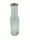 250ml Hexagonal sauce bottle with 43mm lid