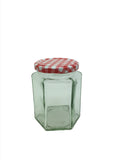 8oz 190ml) Hexagonal Jam Jar with 58mm lids
