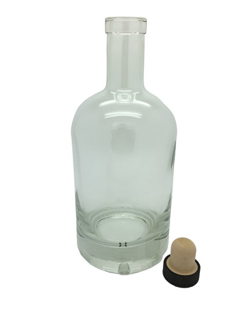 500ml Italian Nocturne Bottle with black cork cap