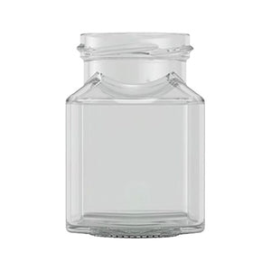 Square Jam Jar 200ml 53mm lid