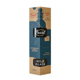 Photo of a recycled water bottle in it's packaging, named the Philos bottle