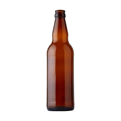 Amber Beer Bottle 500ml gold crown