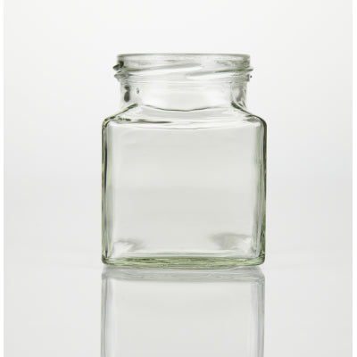 200ml CLEAR SQUARE FOOD JAR 53T/O BULK