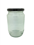 2lb Round Jam Jar with 82mm Black twist lid