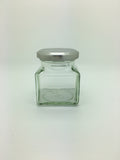 130ml Square Food Jar with 53mm Silver lid