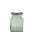 200ml Square Food Jar with 53mm Silver lid