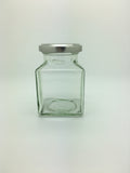 200ml Square Food Jar with 53mm Silver lid