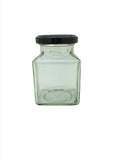 200ml Square Food Jar with 53mm Black lid