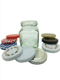 200g Square Food Jar with 53mm Silver Pop-up lid