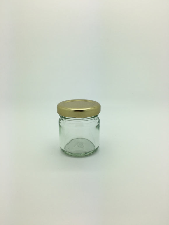 41ml Mini Round Glass Jar with 43mm Gold twist lid