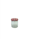 41ml Mini Round Glass Jar with 43mm Red & White Gingham wist lid