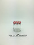 41ml Mini Round Glass Jar with 43mm Red & White Gingham wist lid