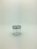 28ml Mini Round Glass Jar with 43mm Silver twist lid