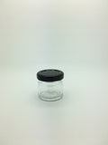 28ml Mini Round Glass Jar with 43mm Black twist lid