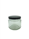 200ml Squat Panelled Jar with 70mm twist lid