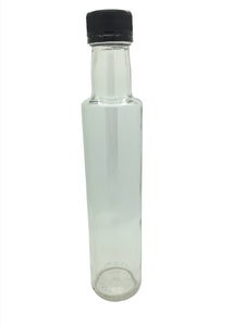 250ml Dorica Glass Bottle with 31.5mm black tamper evident cap or pourer