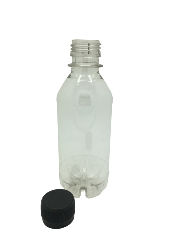 250ml PET Clear Bottle with 28mm Cap