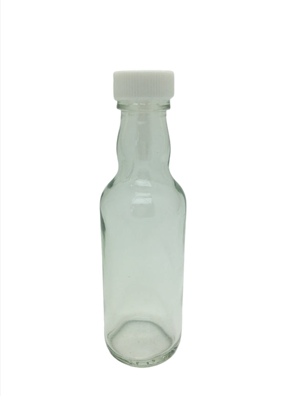 50ml Mini Spirit Bottle with 20mm R3 White or Black Cap