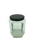 12oz (280ml) Hexagonal Jam Jar with 63mm twist lid