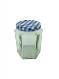 12oz (280ml) Hexagonal Jam Jar with 63mm twist lid