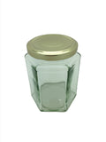 12oz (280ml) Hexagonal Jam Jar with 63mm twist lid