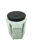 12oz (280ml) Hexagonal Jam Jar with 63mm twist lid