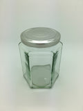 12oz (280ml) Hexagonal Jam Jar with 63mm twist lid