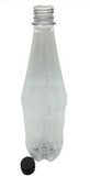1 Litre Long Neck PET Water Bottle with black or white 28mm cap