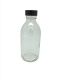 200mk Clear Round Alpha Bottle with 28mm Cap