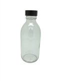 200mk Clear Round Alpha Bottle with 28mm Cap