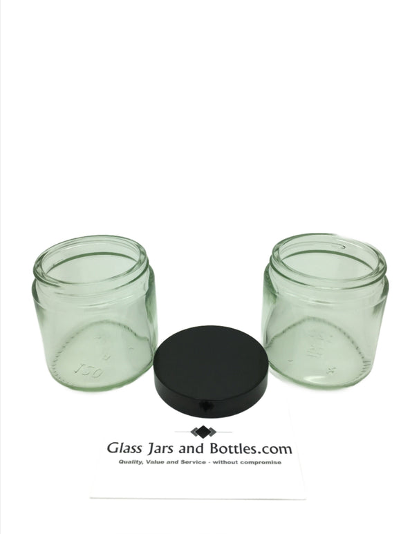 120ml clear round squat ointment jar