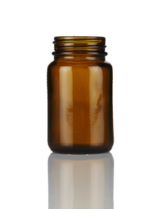 60ml Glass Amber Powder Jar with 38mm R3 Black Cap