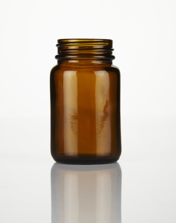 60ml Glass Amber Powder Jar with 38mm R3 Black Cap