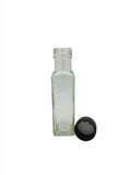 100ml Marasca Glass Bottle with 31.5mm black tamper evident cap or pourer
