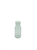 60ml mini clear round Alpha sirop mini bottle with 28mm white cap