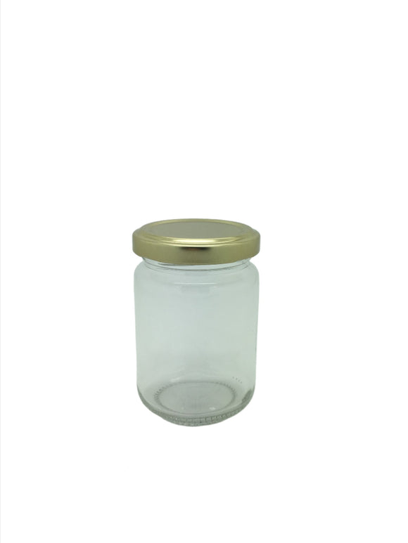 156ml straight sided round jam jar with 53mm twist lid